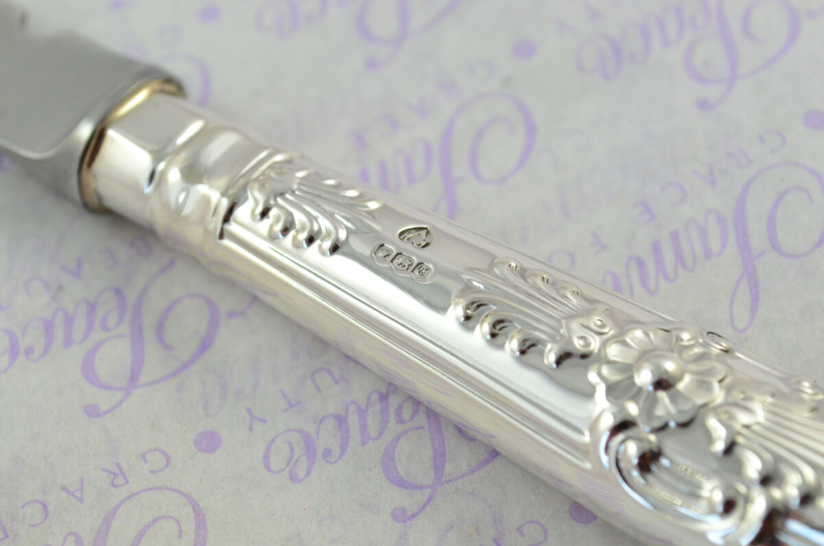 A. Haviland-Nye Cased Sheffield Sterling Silver Handled Letter Opener Queens Pattern 1973 - Image 6