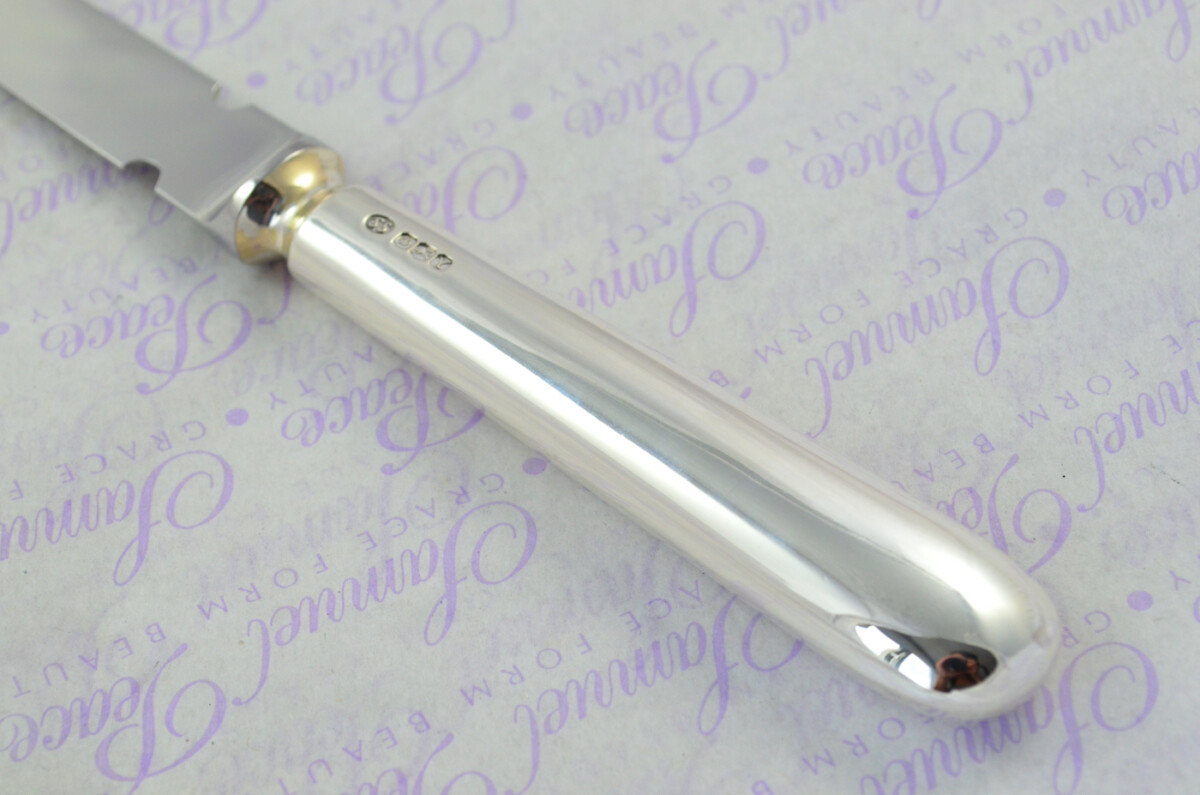 Saunders & Shepherd Cased Sheffield Sterling Silver Handled Letter Opener Candle End Pattern 1966 - Image 4