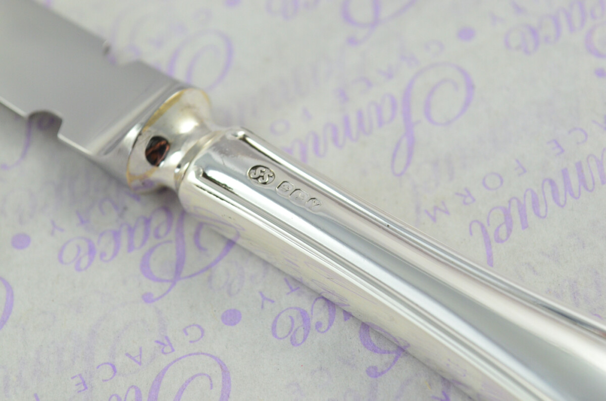Saunders & Shepherd Cased Sheffield Sterling Silver Handled Letter Opener Dubarry Pattern 1972 - Image 5