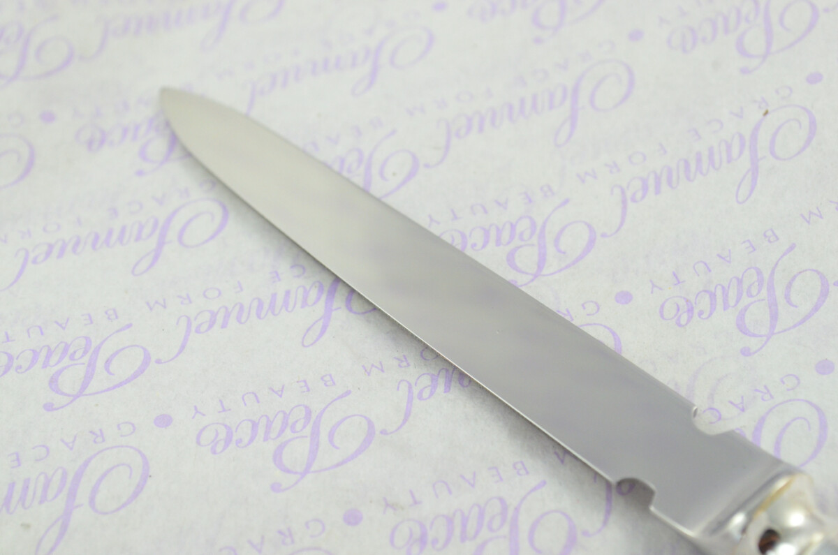 Saunders & Shepherd Cased Sheffield Sterling Silver Handled Letter Opener Dubarry Pattern 1972 - Image 6