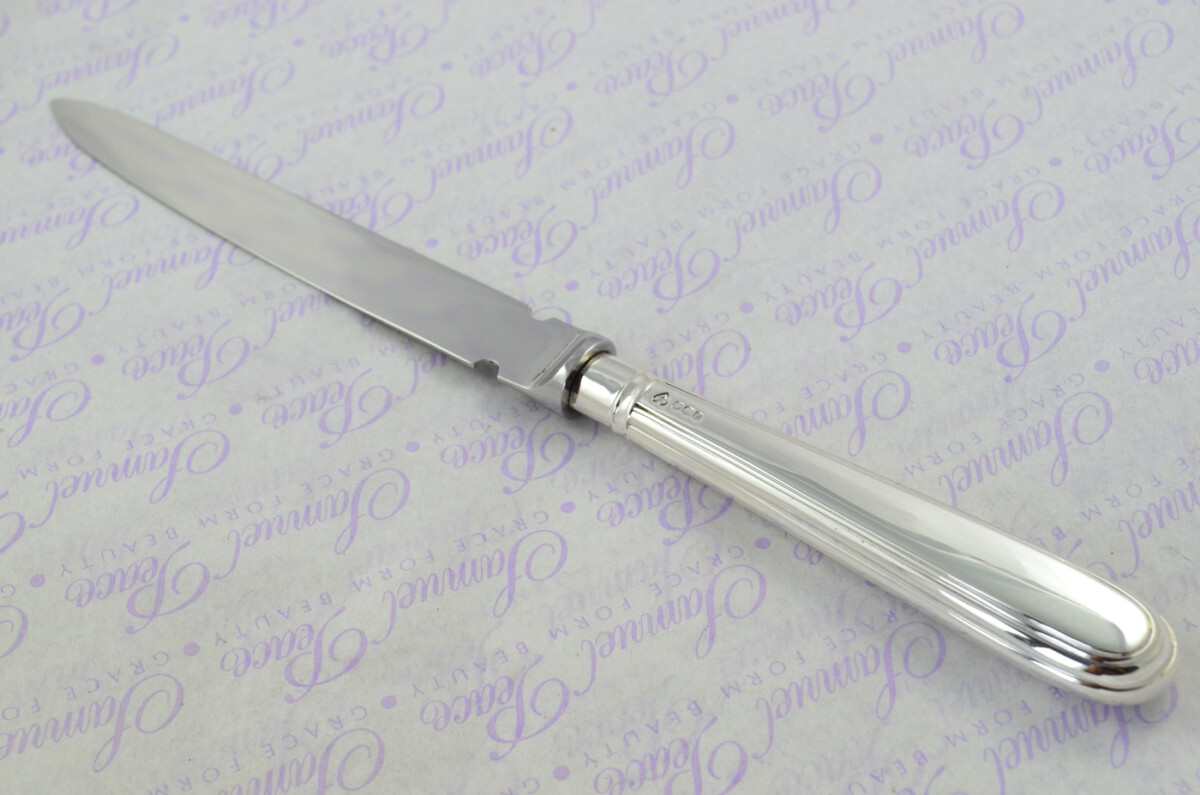 A. Haviland-Nye Cased Sheffield Sterling Silver Handled Letter Opener Old English Thread Pattern 1972 - Image 2