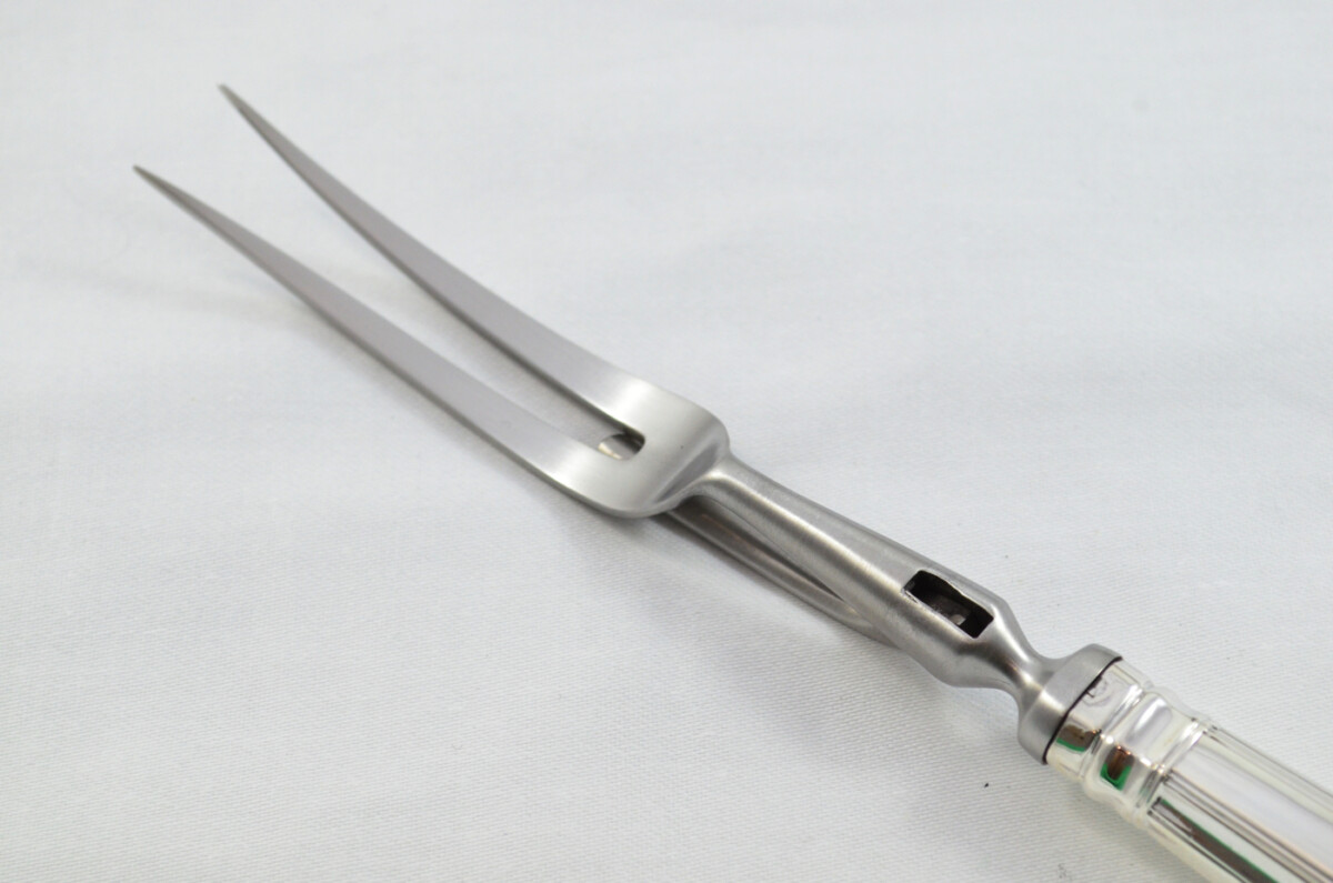 Roberts & Belk Wooden Cased Sterling Silver Handled 2 Piece Carving Set Kings Pattern 1898 - Image 7