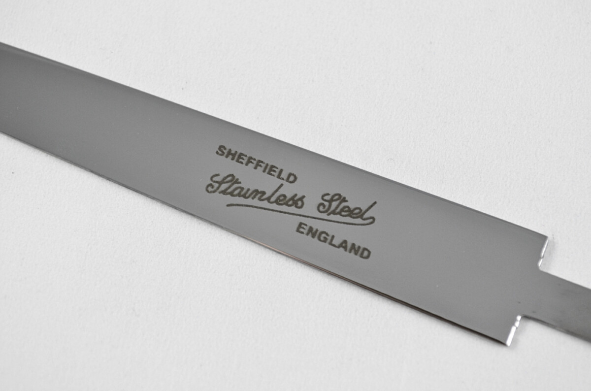 Stamped Sheffield Made Stainless Steel 4 1/2" Letter Opener Blade with Bolster - Image 3
