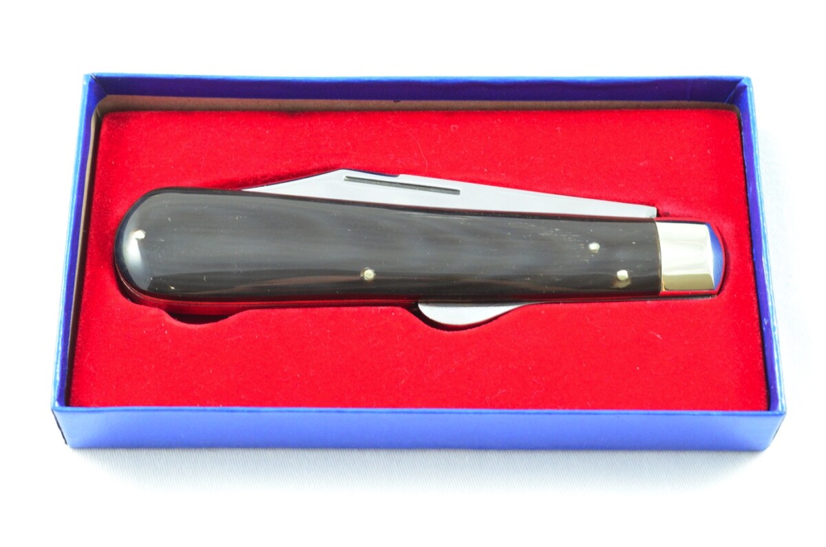 Lockwood Brothers New Old Stock Sheffield Made Pen Pocket Lock Knife with Water Buffalo Scales - Image 3