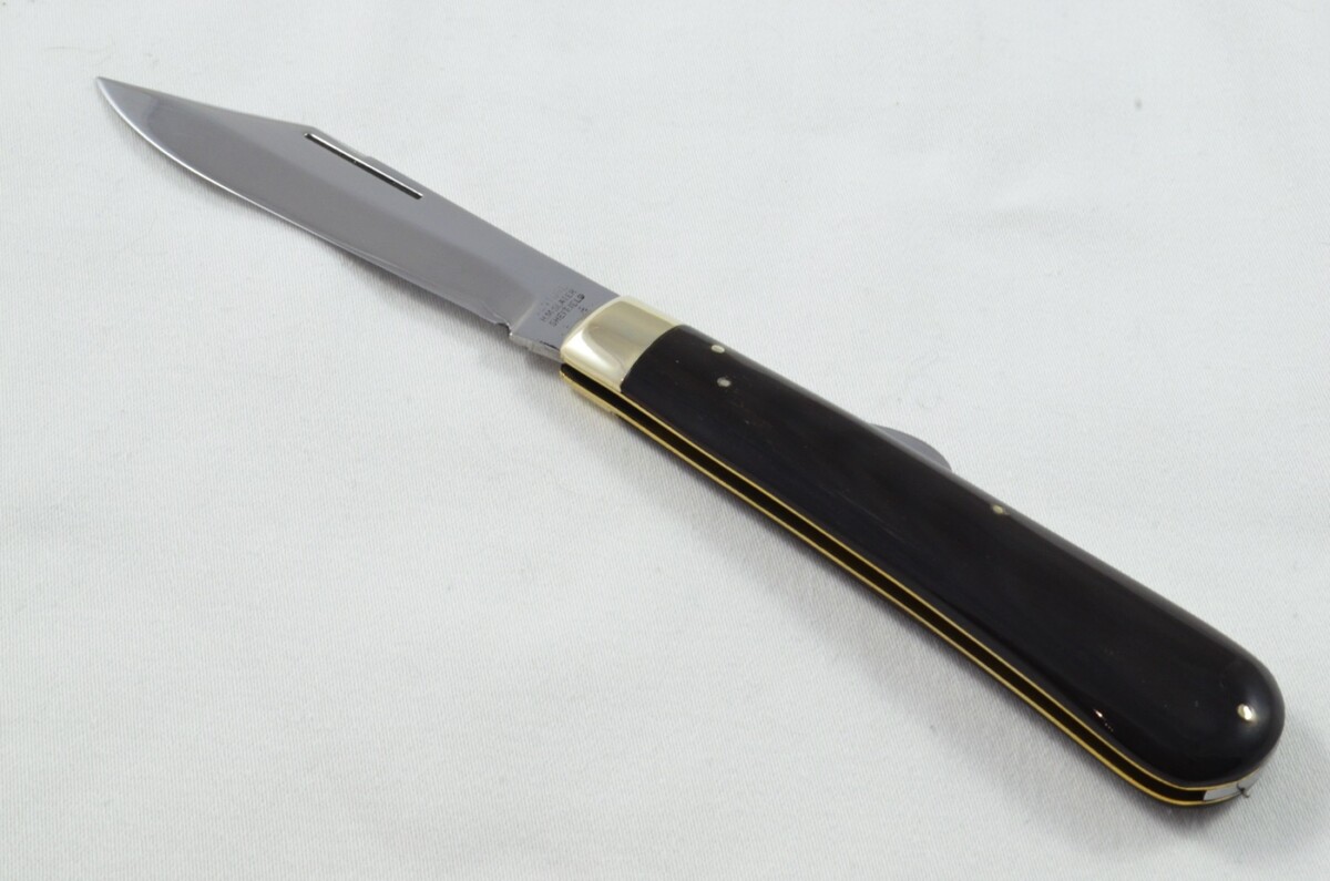 Lockwood Brothers New Old Stock Sheffield Made Pen Pocket Lock Knife with Water Buffalo Scales - Image 2