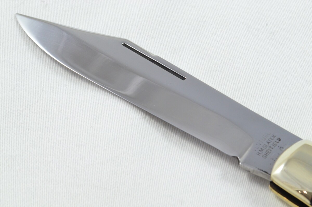 Lockwood Brothers New Old Stock Sheffield Made Pen Pocket Lock Knife with Water Buffalo Scales - Image 4