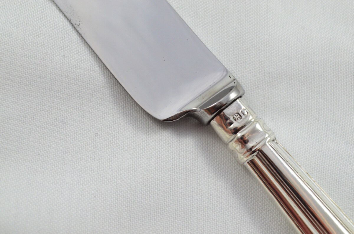 Henry Howson Rare Wooden Cased Sterling Silver Handled 3 Piece Carving Set Kings Pattern 1877 - Image 4