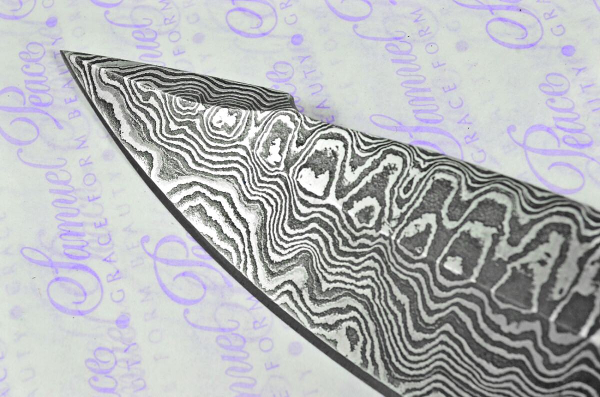 Amazing LIMITED EDITION Damascus Steel Hunting Bowie Knife Aztec Cherry Wood Handle with Leather Sheath - Image 8