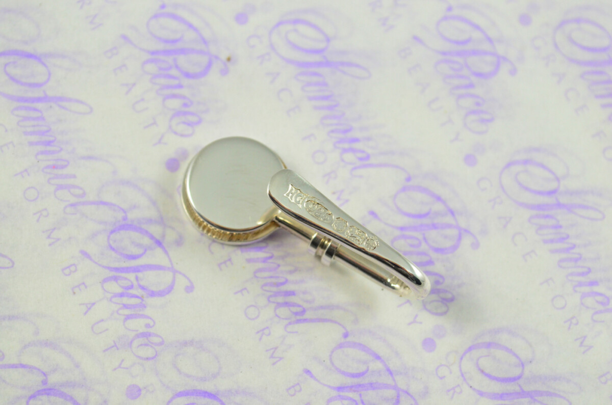 Sterling Silver Hallmarked Napkin Clip Hallmarked 2025 Made in Sheffield England - Image 2