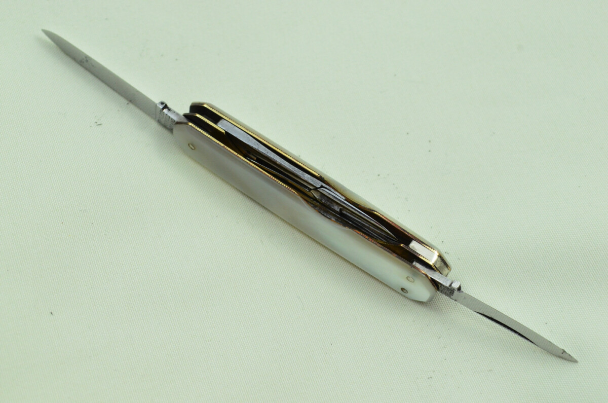 Five Blade Fantastic Carbon Steel Bladed Mother Of Pearl Fully Restored Sheffield Made Pen/Pocket Knife c1900 Maker Needham - Image 6