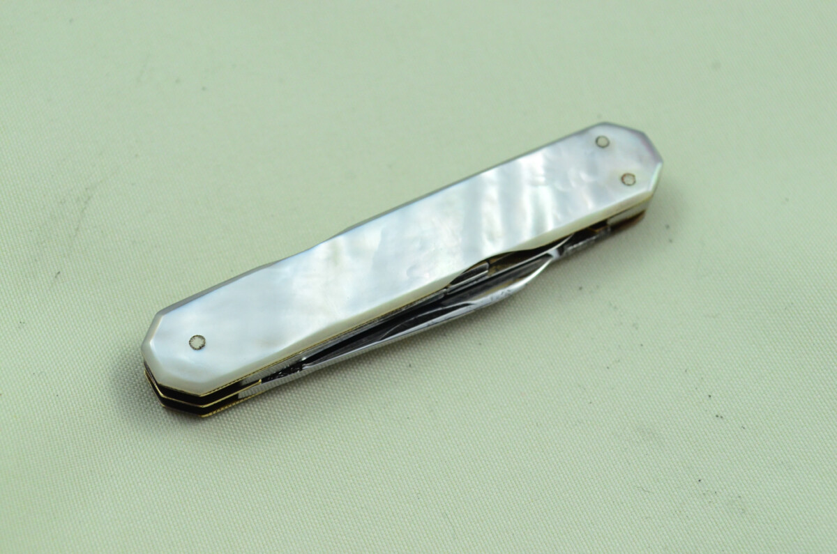 Five Blade Fantastic Carbon Steel Bladed Mother Of Pearl Fully Restored Sheffield Made Pen/Pocket Knife c1900 Maker Needham - Image 8