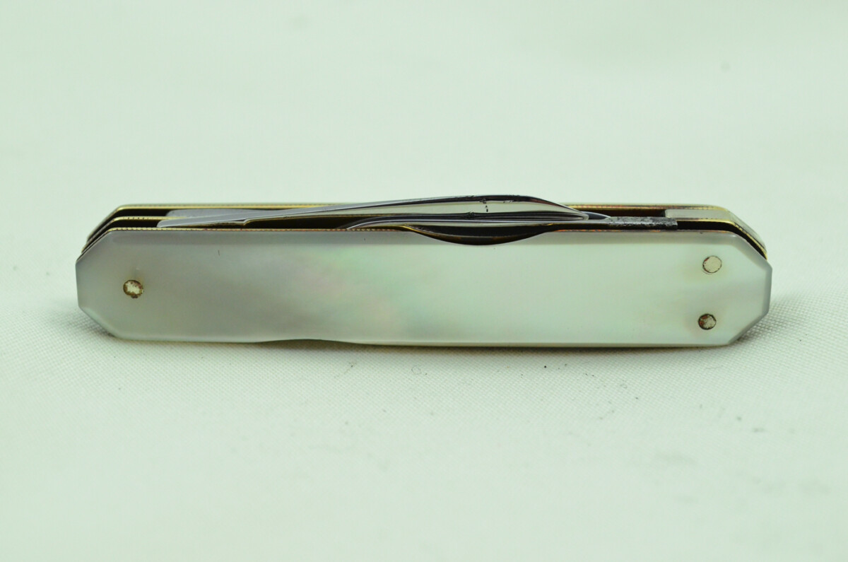 Five Blade Fantastic Carbon Steel Bladed Mother Of Pearl Fully Restored Sheffield Made Pen/Pocket Knife c1900 Maker Needham - Image 10