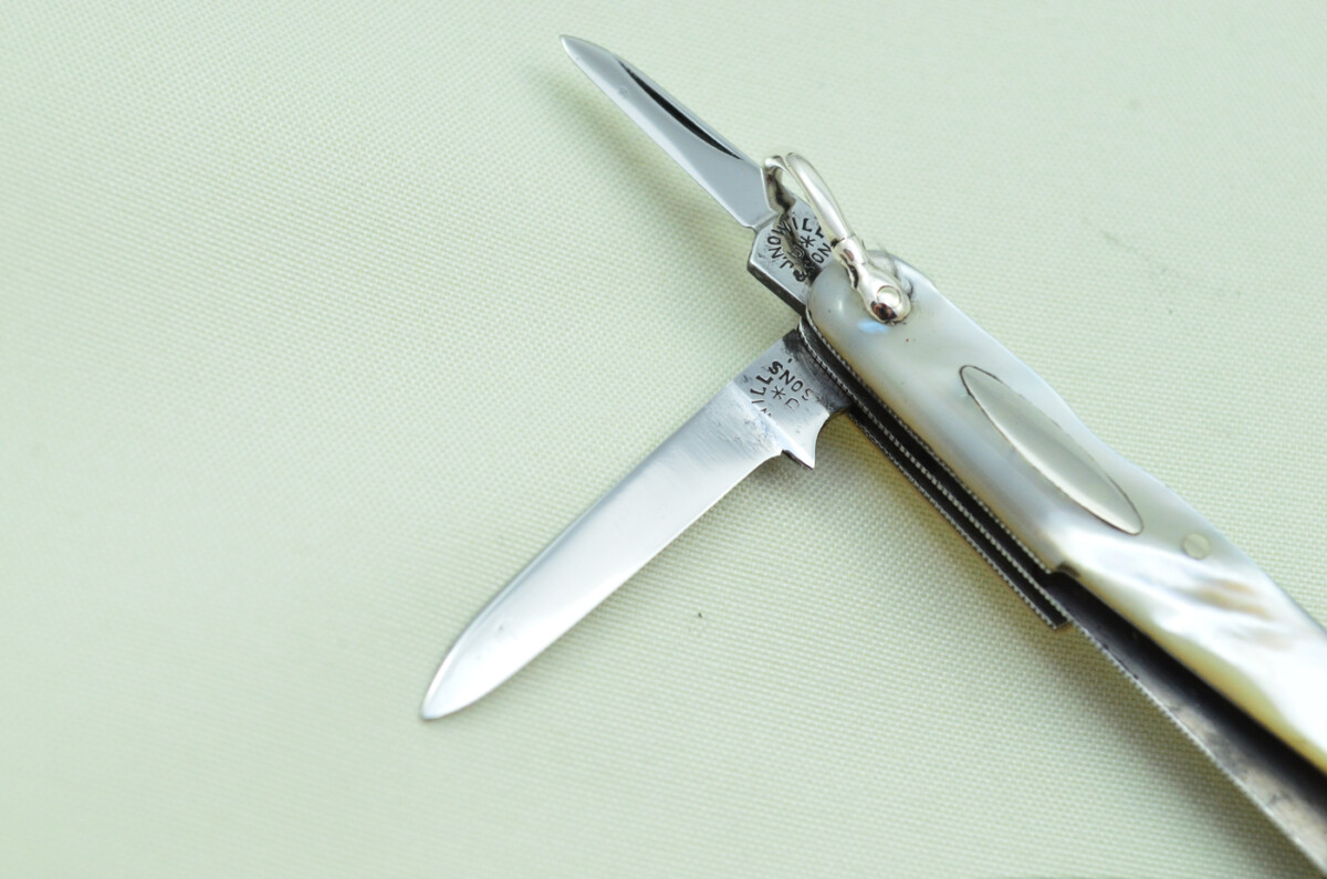 Five Blade Miniature Fantastic Carbon Steel Bladed Mother Of Pearl Fully Restored Sheffield Made Pen/Pocket Knife c1900 Maker Nowill - Image 4