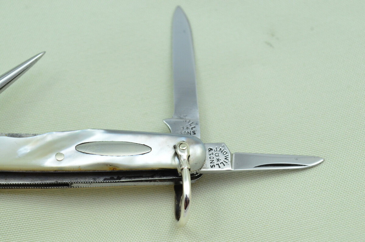 Five Blade Miniature Fantastic Carbon Steel Bladed Mother Of Pearl Fully Restored Sheffield Made Pen/Pocket Knife c1900 Maker Nowill - Image 6