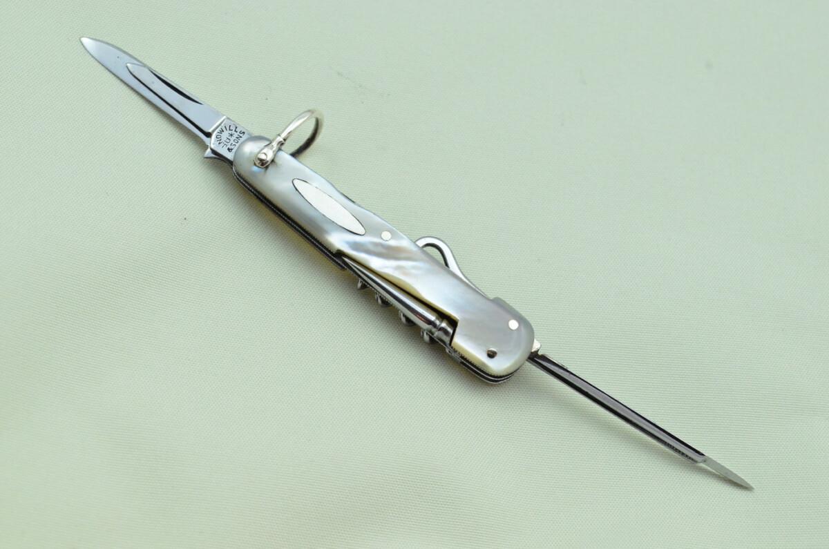 Five Blade Miniature Fantastic Carbon Steel Bladed Mother Of Pearl Fully Restored Sheffield Made Pen/Pocket Knife c1900 Maker Nowill - Image 7