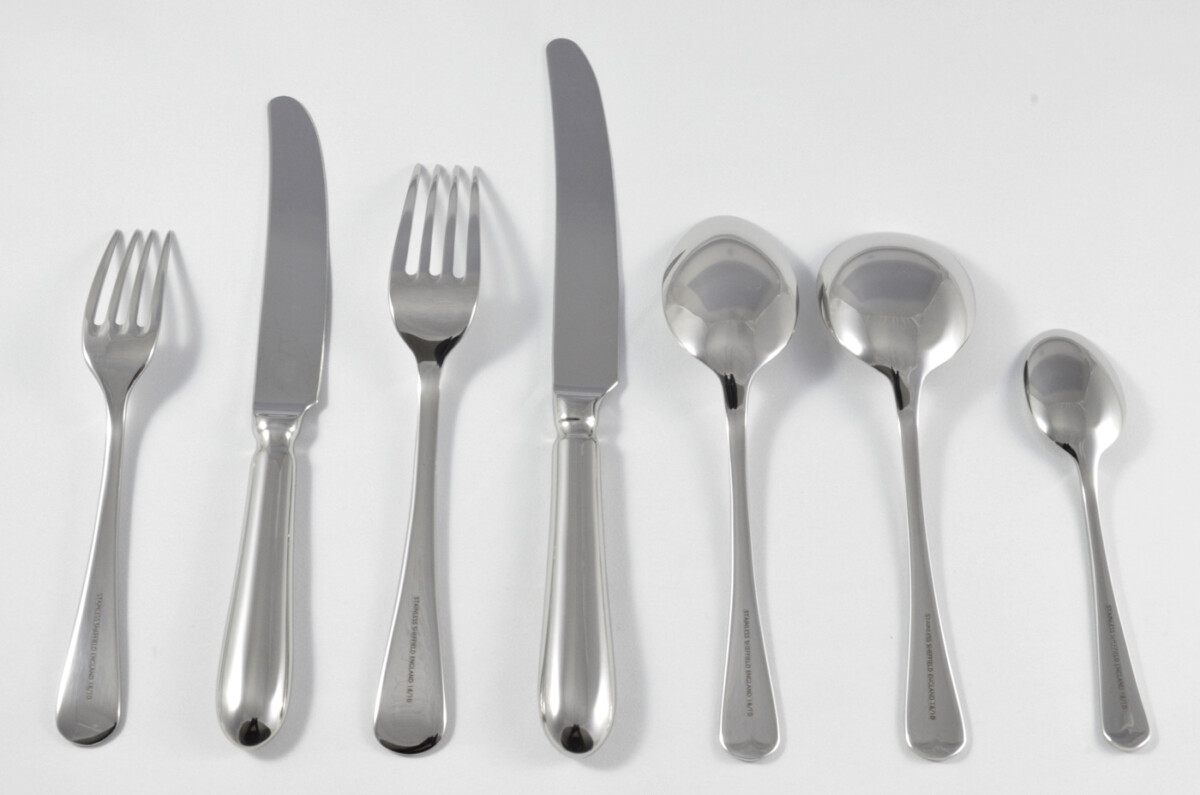 New Old English Pattern 7 Piece place Setting Made in Sheffield England Stainless Steel Cutlery - Image 2