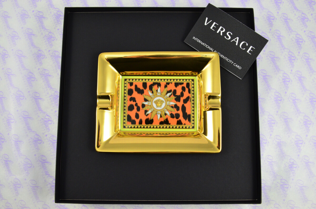 VERSACE JUNGLE ANIMALIER ASHTRAY 13 CM