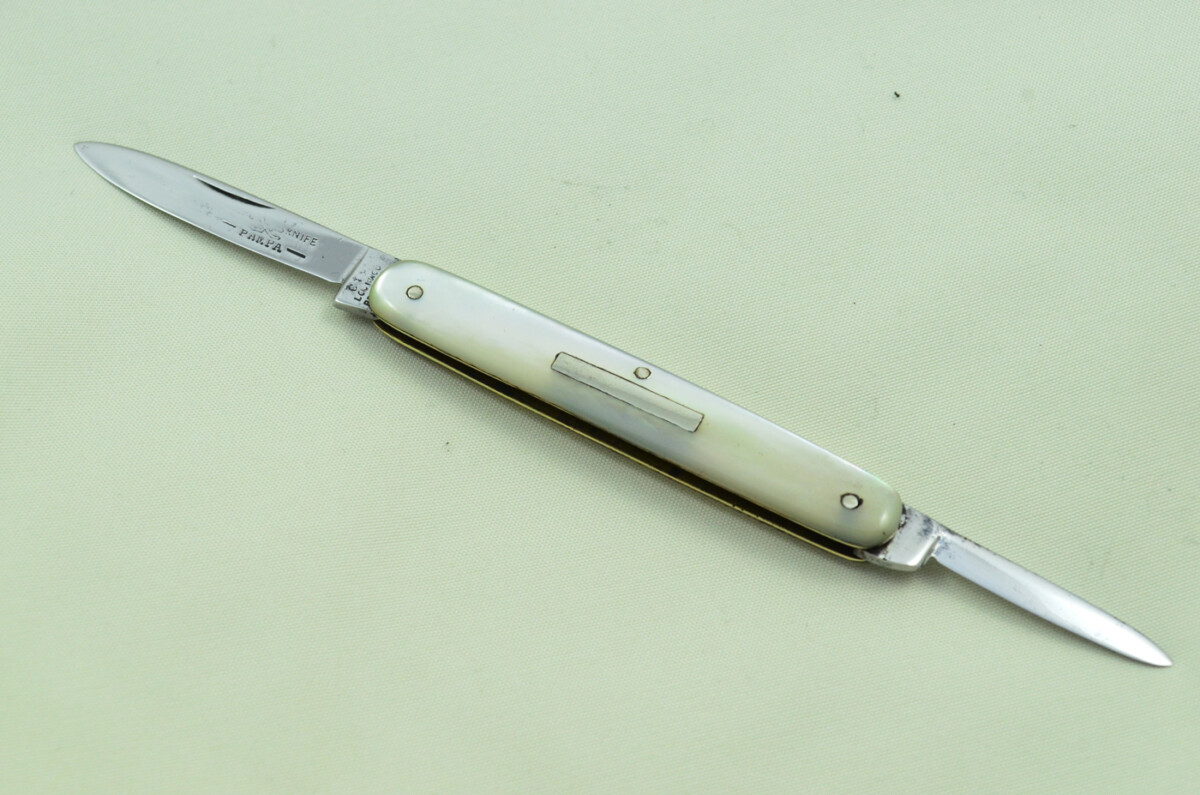 Double Blade Fantastic Carbon Steel Bladed Mother Of Pearl Fully Restored Sheffield Made Pen/Pocket Knife c1900 Maker Lockwood