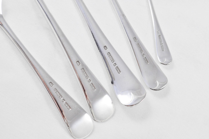 Antique Canteen of Cutlery By Pearce & Sons Ltd  - Silver Plated - Old English Pattern - 102 Pieces - Image 10