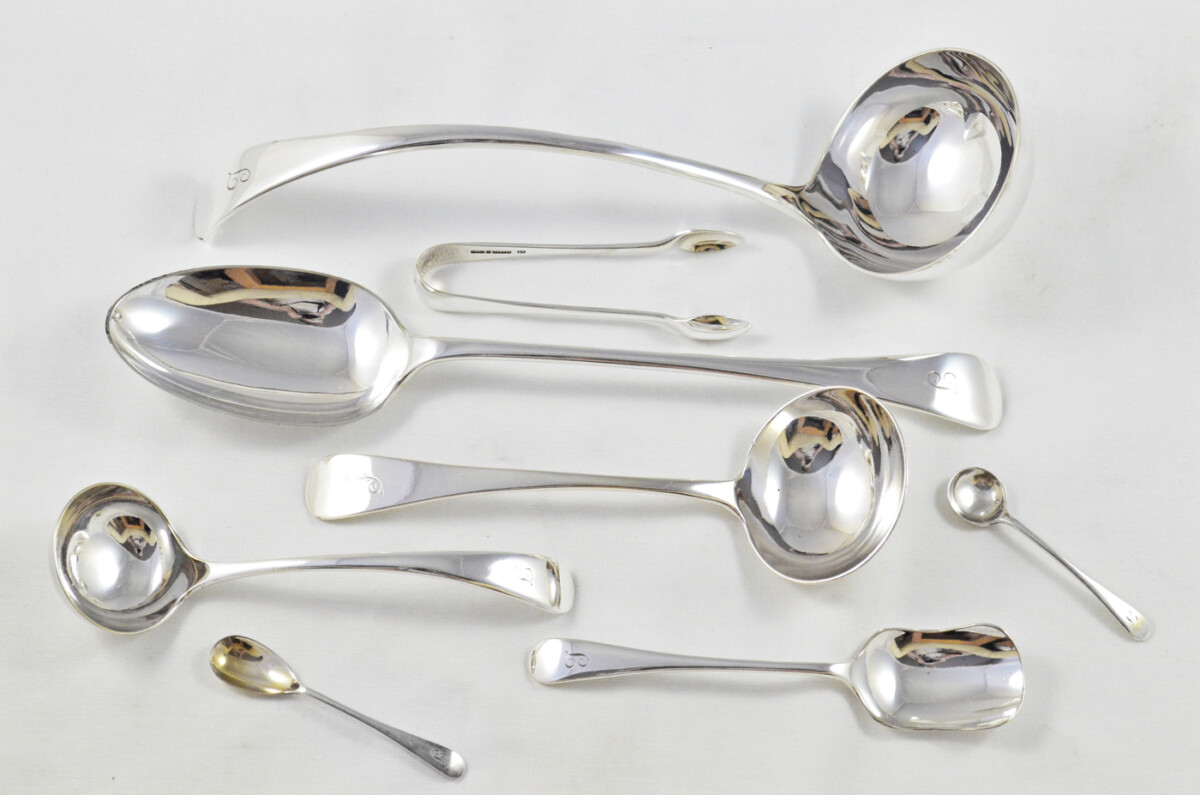 Antique Canteen of Cutlery By Pearce & Sons Ltd  - Silver Plated - Old English Pattern - 102 Pieces - Image 4