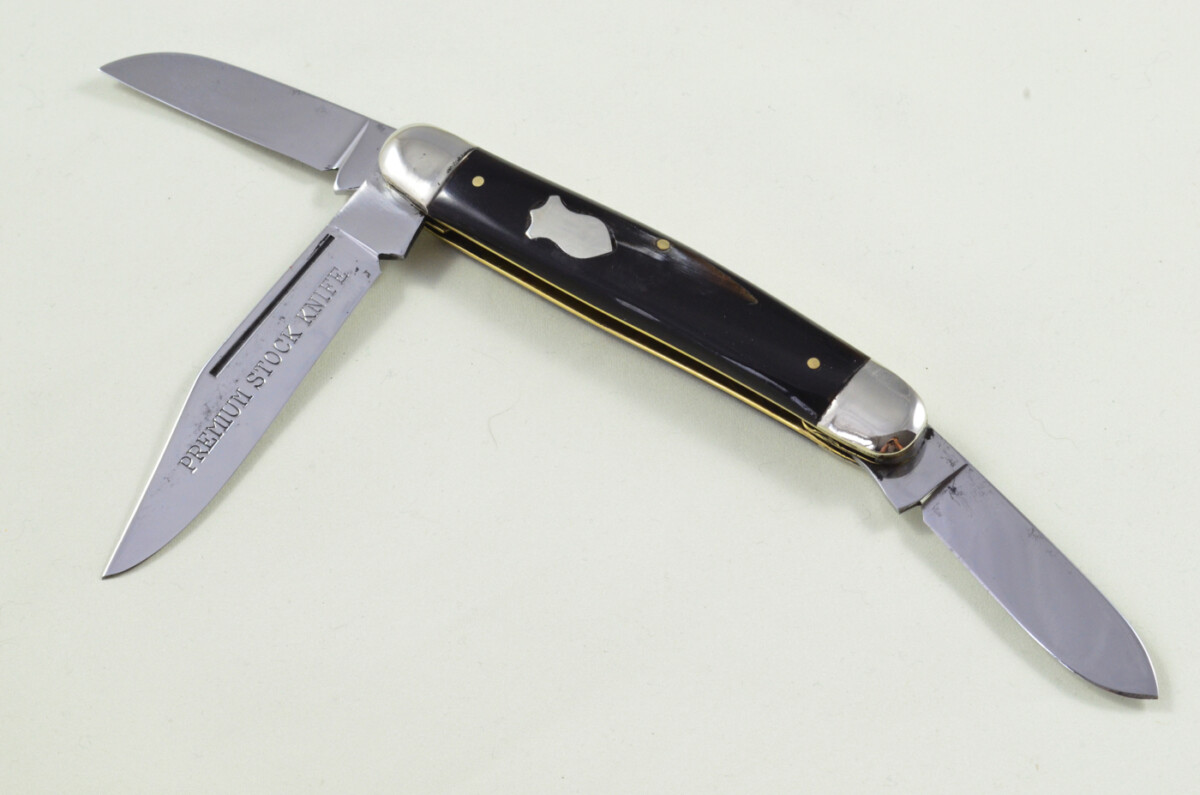Stock Knife Sheffield Made 3 blade Pen Pocket Folding Knife Water Buffalo Scaled Pen Knife