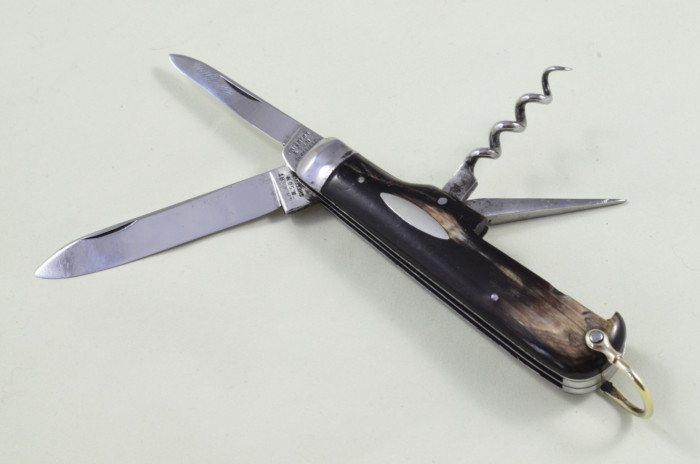 S Hibbert Sheffield Made 4 blade Pen Pocket Folding Knife Water Buffalo Scaled Pen Knife
