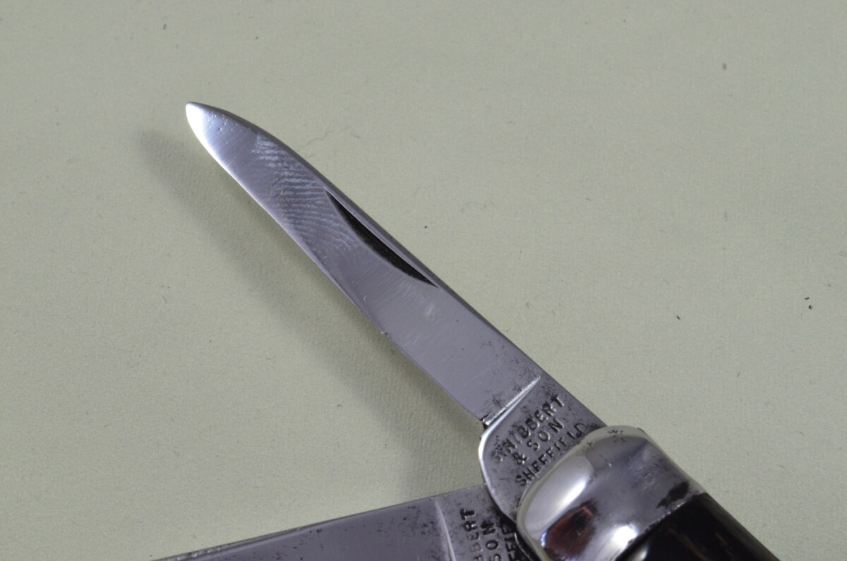 S Hibbert Sheffield Made 4 blade Pen Pocket Folding Knife Water Buffalo Scaled Pen Knife - Image 3