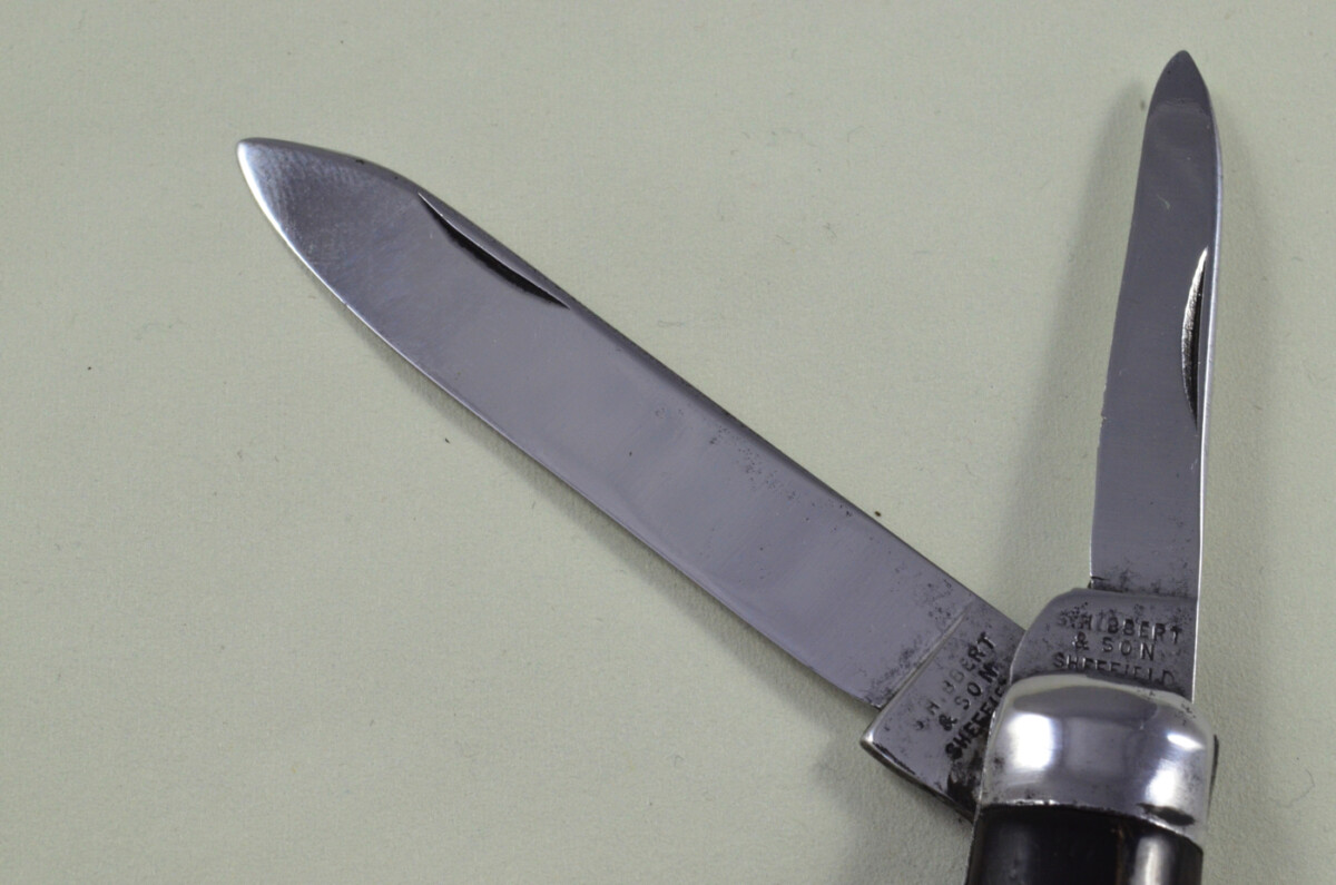 S Hibbert Sheffield Made 4 blade Pen Pocket Folding Knife Water Buffalo Scaled Pen Knife - Image 4