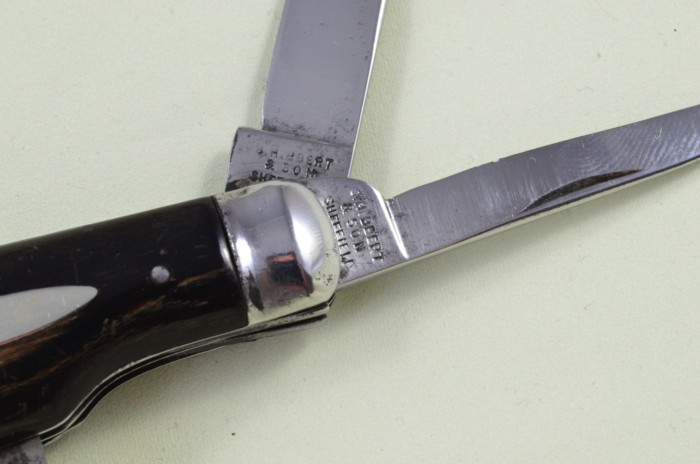 S Hibbert Sheffield Made 4 blade Pen Pocket Folding Knife Water Buffalo Scaled Pen Knife - Image 5
