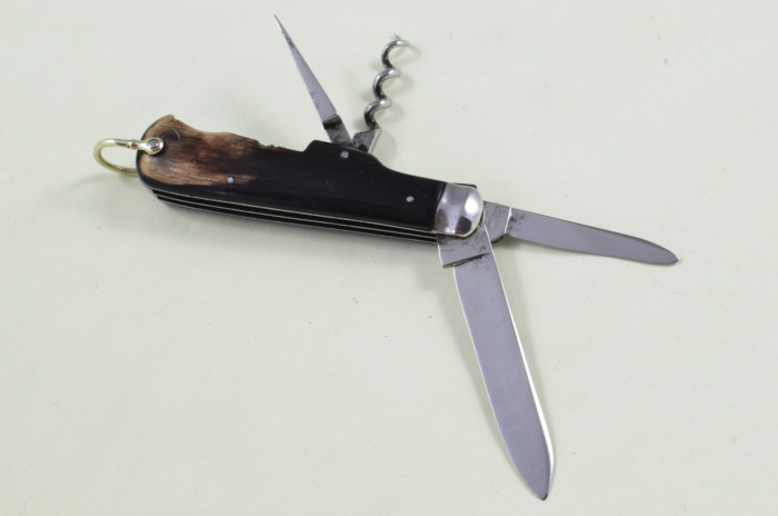 S Hibbert Sheffield Made 4 blade Pen Pocket Folding Knife Water Buffalo Scaled Pen Knife - Image 7