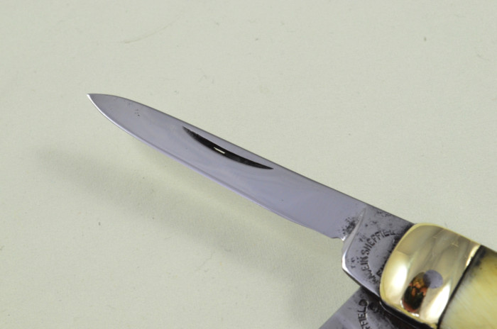 Sheffield Made 2 blade Pen Pocket Folding Knife Water Buffalo Scaled Pen Knife - Image 3