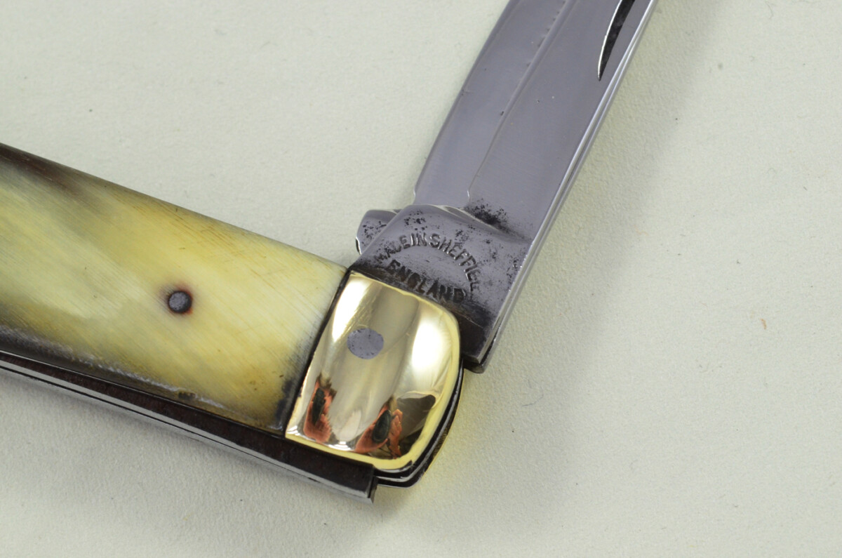 Sheffield Made 2 blade Pen Pocket Folding Knife Water Buffalo Scaled Pen Knife - Image 6