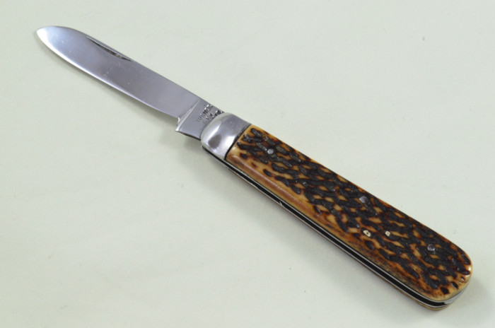 Thomas Turner Sheffield Made Spearpoint Pen Pocket Folding Knife Stag Antler Horn Scaled Pen Knife