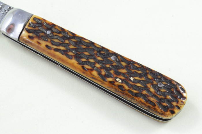 Thomas Turner Sheffield Made Spearpoint Pen Pocket Folding Knife Stag Antler Horn Scaled Pen Knife - Image 3
