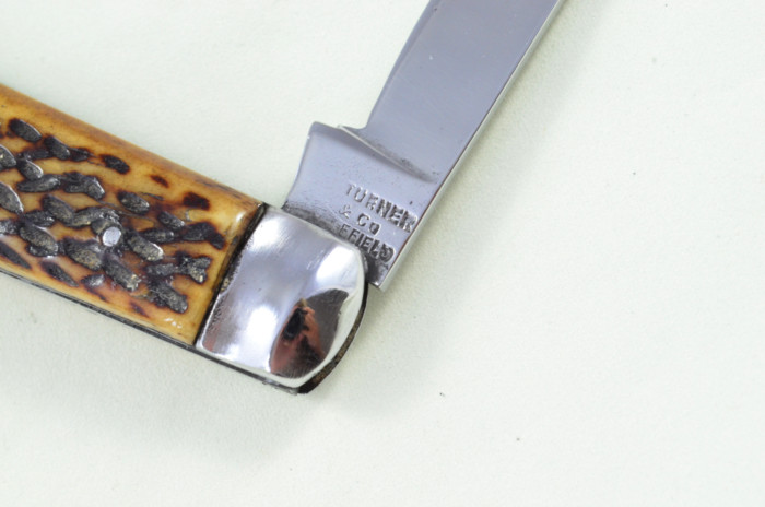 Thomas Turner Sheffield Made Spearpoint Pen Pocket Folding Knife Stag Antler Horn Scaled Pen Knife - Image 6