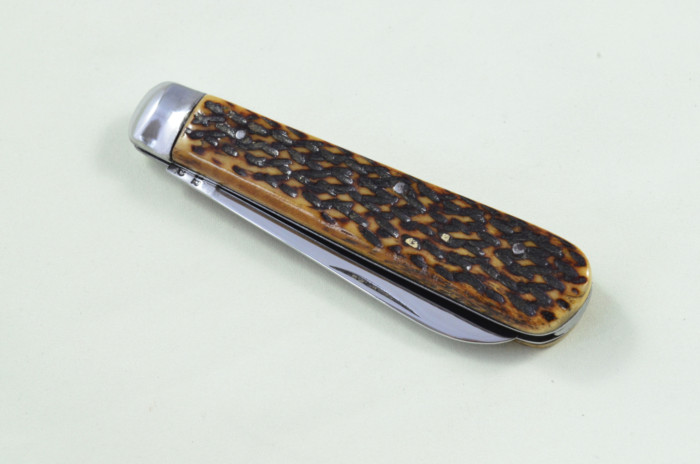 Thomas Turner Sheffield Made Spearpoint Pen Pocket Folding Knife Stag Antler Horn Scaled Pen Knife - Image 5