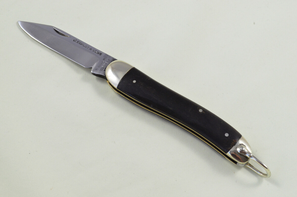 J Copley & Sons Sheffield Made Drop Point Pen Pocket Folding Knife Water Buffalo Scaled Pen Knife