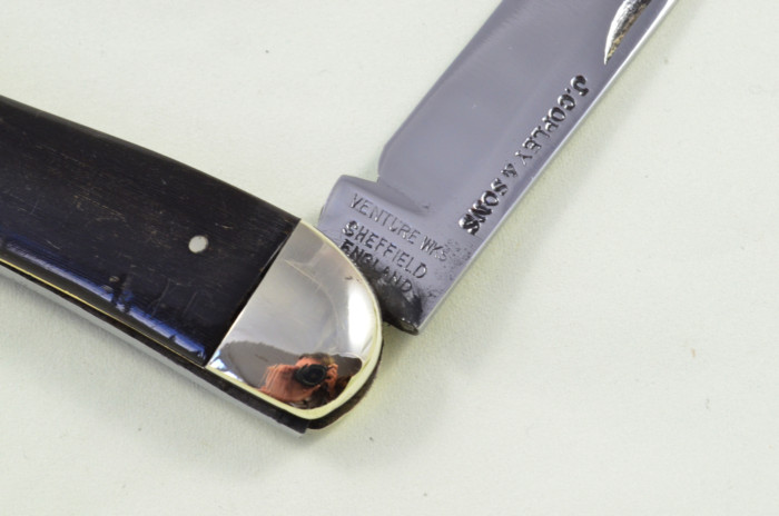 J Copley & Sons Sheffield Made Drop Point Pen Pocket Folding Knife Water Buffalo Scaled Pen Knife - Image 5