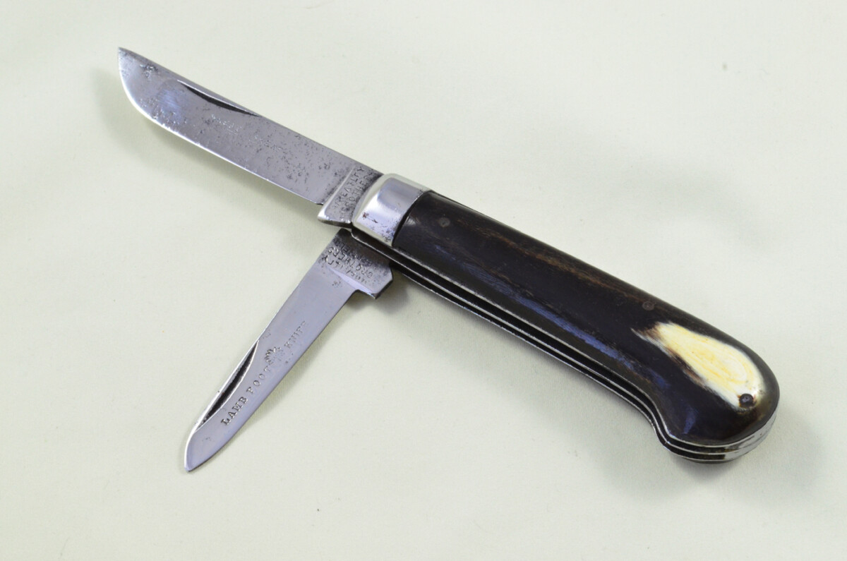 Wheatley Bros Sheffield Made 2 blade Pen Pocket Folding Knife Water Buffalo Scaled Pen Knife