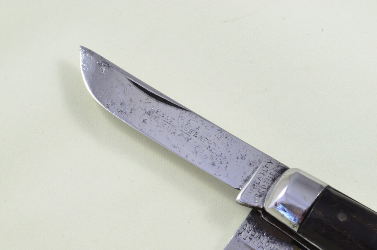Wheatley Bros Sheffield Made 2 blade Pen Pocket Folding Knife Water Buffalo Scaled Pen Knife - Image 2