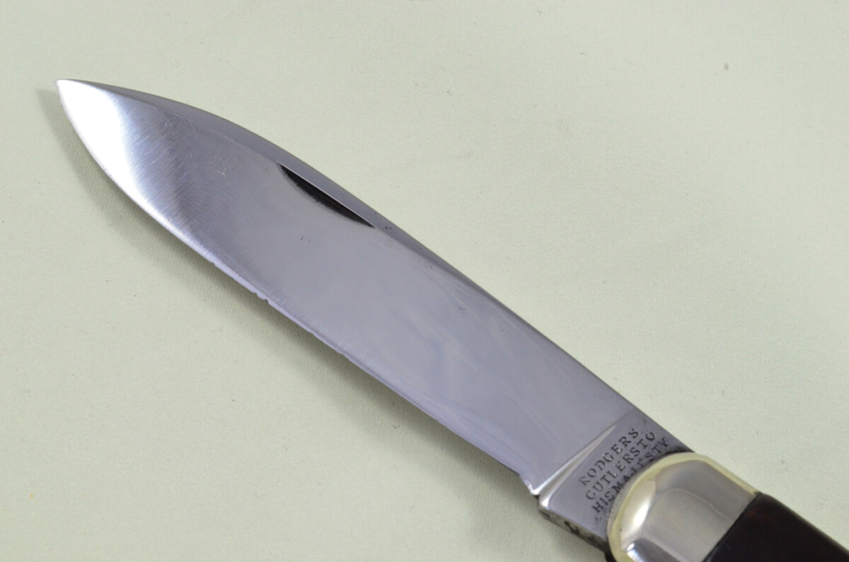 Huge Joseph Rodgers Sheffield Made Spearpoint Pen Pocket Folding Knife Water Buffalo Scaled Pen Knife - Image 2