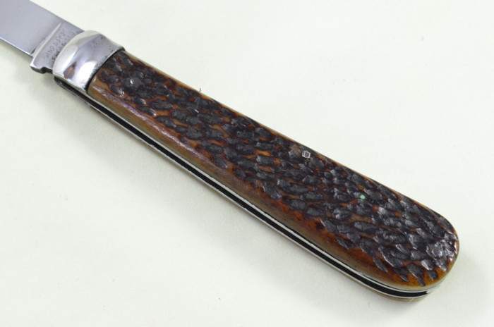 Huge Joseph Rodgers Sheffield Made Lambs Foot Knife Stag Antler Horn Scaled Pen Knife - Image 2