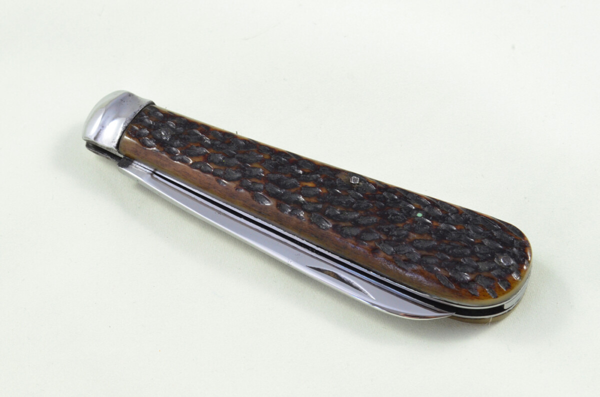 Huge Joseph Rodgers Sheffield Made Lambs Foot Knife Stag Antler Horn Scaled Pen Knife - Image 5
