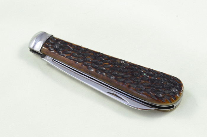Huge Joseph Rodgers Sheffield Made Lambs Foot Knife Stag Antler Horn Scaled Pen Knife - Image 5