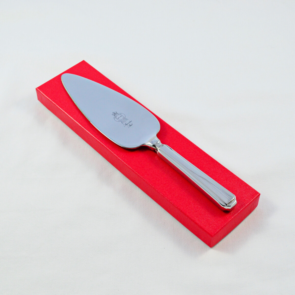 A Harley Pattern Stainless Steel Pie/Cake Server Gift Boxed And Engraved 'Sheffield, England'