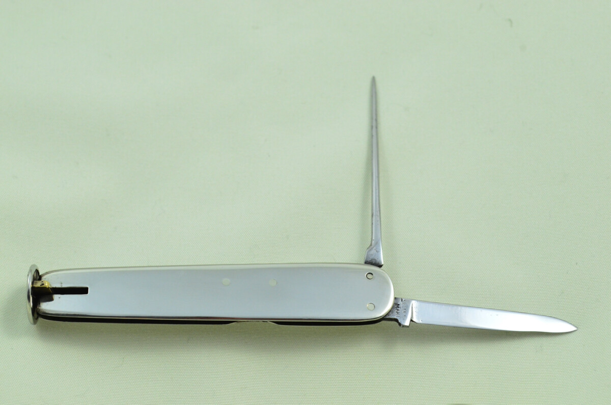 A.G Co Sheffield Made 2 Blade Brass Scaled Pen/Pocket Knife Pipe Interest - Image 4
