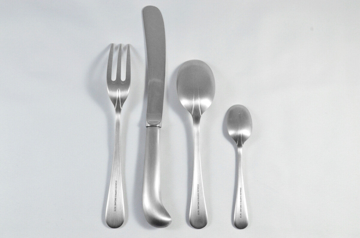 New Pistol Pattern 4 Piece place Setting Brushed Finish Made in Sheffield England Stainless Steel Cutlery - Image 2