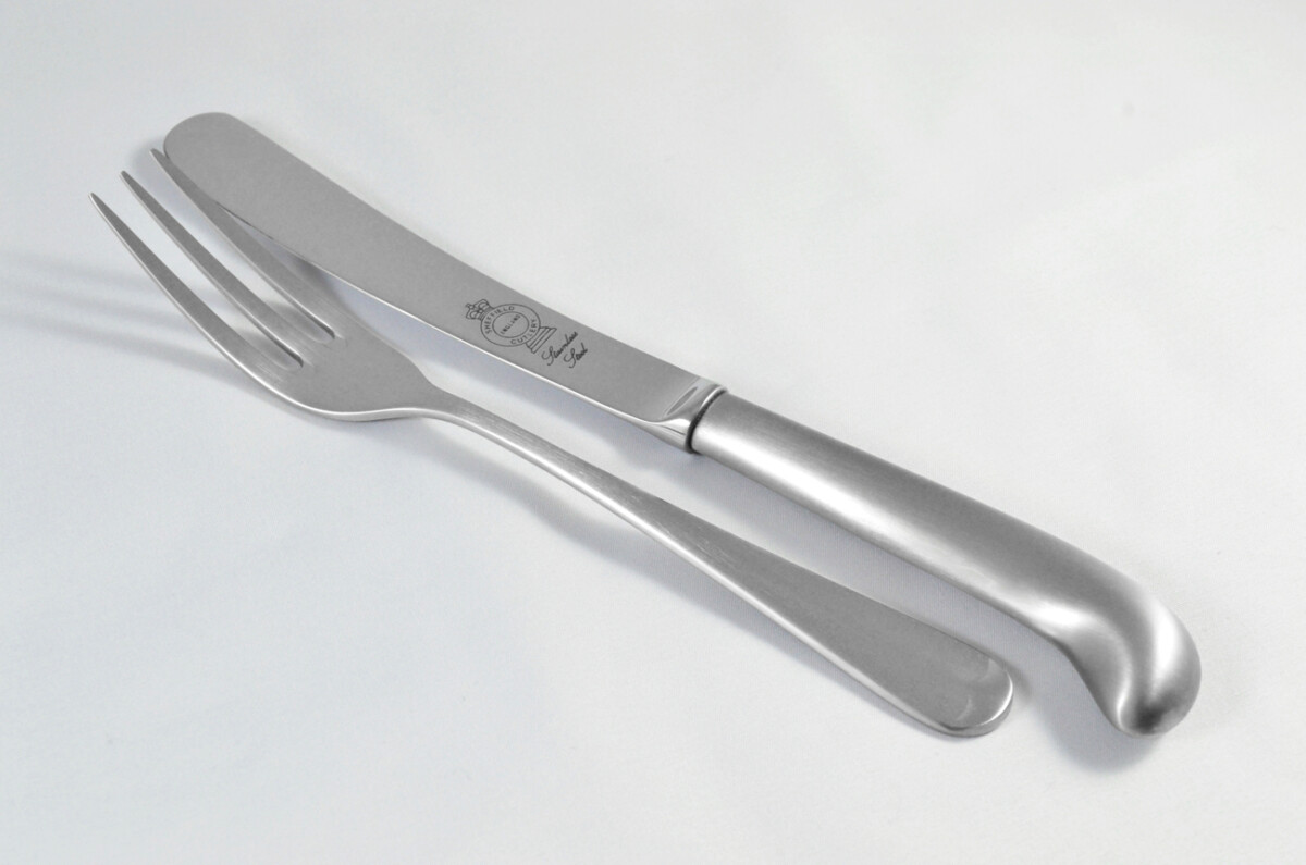 New Pistol Pattern 7 Piece place Setting Brushed Finish Made in Sheffield England Stainless Steel Cutlery - Image 9