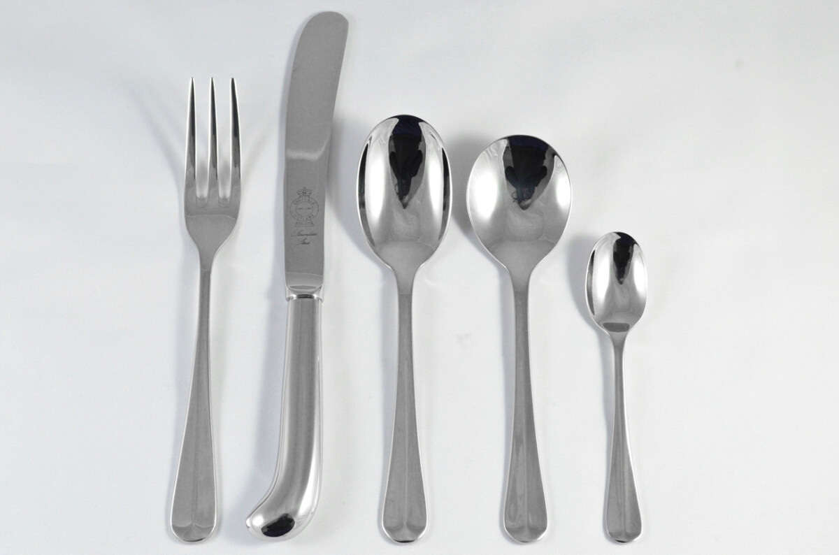 New Pistol Pattern 5 Piece place Setting Mirror Finish Made in Sheffield England Stainless Steel Cutlery