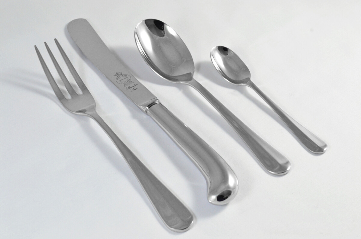 New Pistol Pattern 4 Piece place Setting Mirror Finish Made in Sheffield England Stainless Steel Cutlery - Image 3